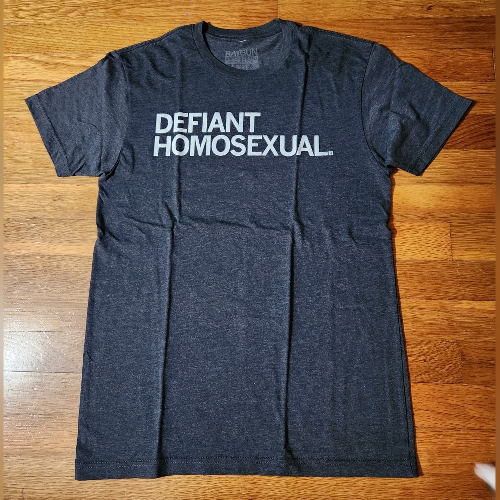 Raygun Shirt - "Defiant Homosexual"